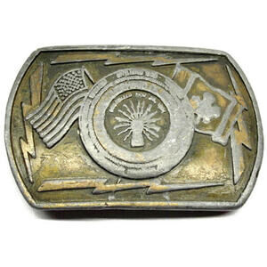 Usa And Canada Friendship Men's Vintage Distressed Well Used Belt Buckle